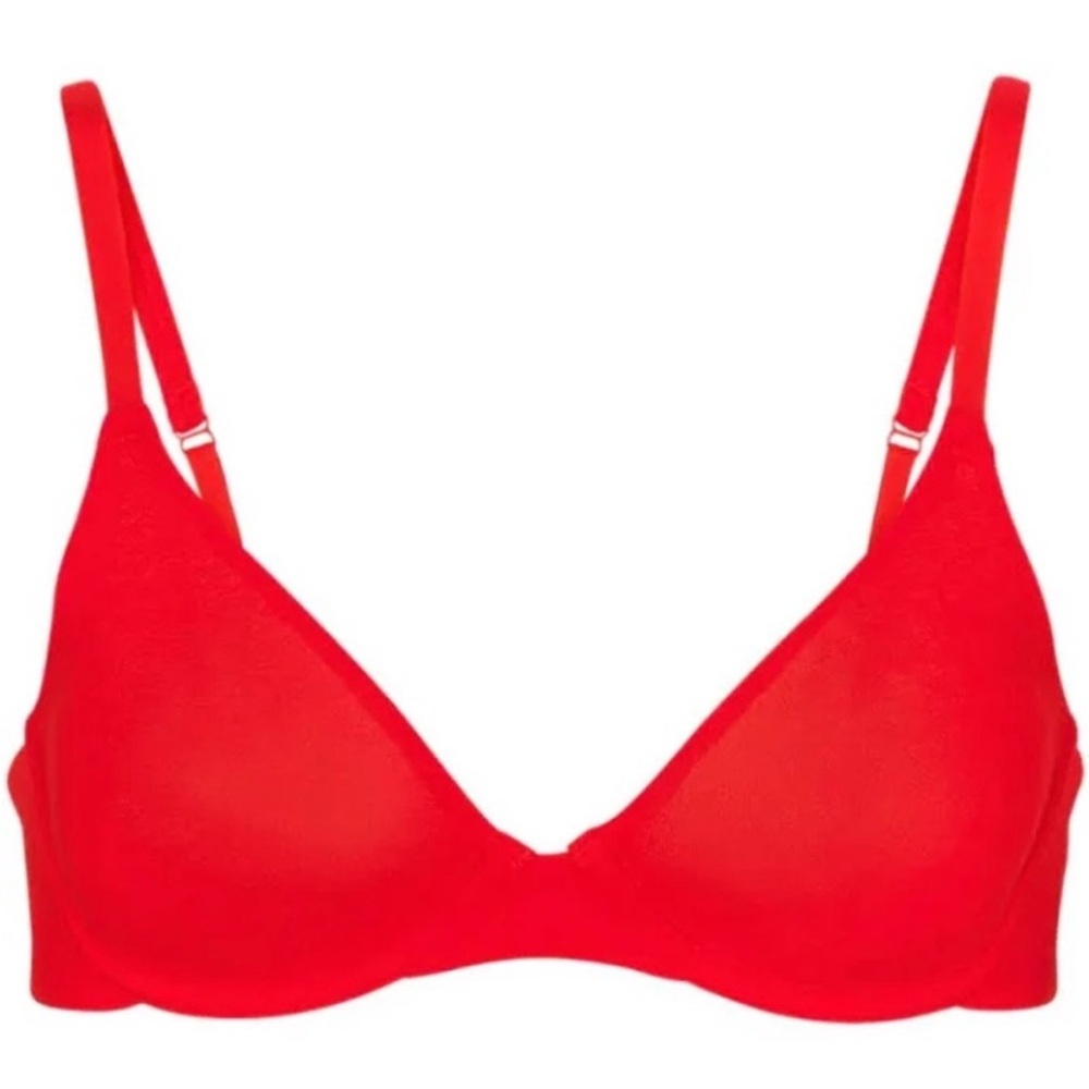 Skims Cotton Jersey Tshirt Bra - Size: 36D - Color: Ruby - NWT